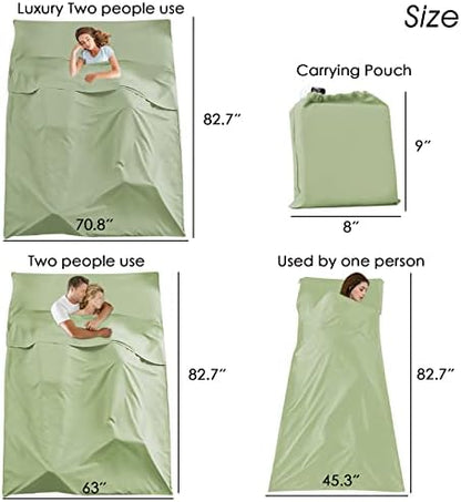 Sleeping Bag Liner, Camping Travel Home Bed Sheet Compact Sacks