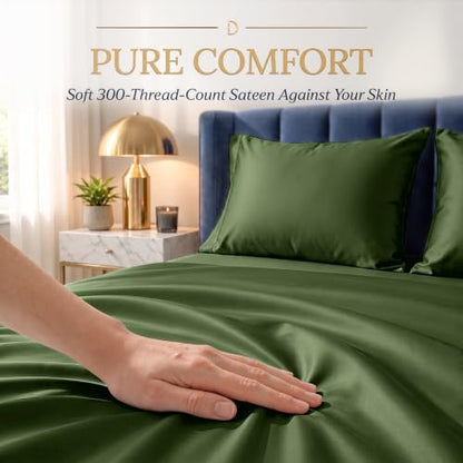 DECOLURE 100% Viscose Derived from Bamboo Sheets Queen Size | 4 Pc Bed Set