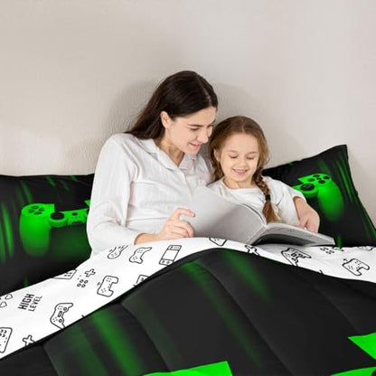 Feelyou Boys Gamer Comforter Set Queen Size for Teens Child