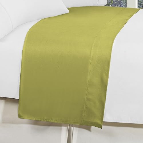 Elegant Comfort Premium Hotel Quality 1-Piece Flat Sheet, Luxury and Softest 1500 Premium Hotel Quality Microfiber Bedding Flat Sheet, Wrinkle-Free, Stain-Resistant, Queen, Pistachio
