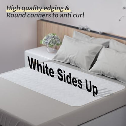 CoolShields Reusable Waterproof Bed Pads Washable Underpads 34 x 52(2 Pack)