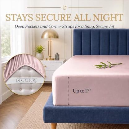 DECOLURE 100% Viscose Derived from Bamboo Sheets | 4 Pc Bed Set