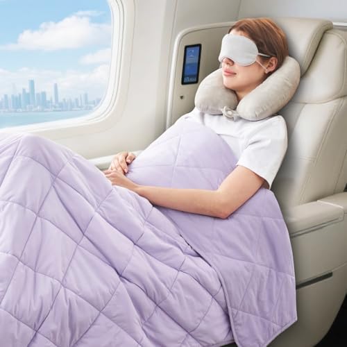 Cozy Bliss Cooling Throw Blanket for Hot Sleepers 50"x70", Q-Max 0.4 Cooling Comfort, Cold Blankets for Night Sweats Sleeping, Ultra-Cool Lightweight Breathable Summer Blanket for Couch Bed, Purple