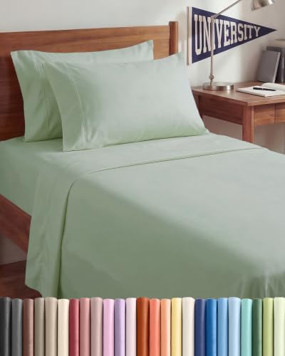 Twin 4 Piece Bed Sheet Set - Soft, Breathable & Cooling Sheets - Eucalyptus