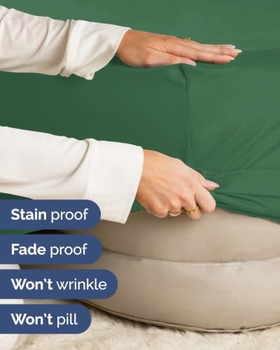 CGK Linens 2 Pack Extra Deep King Fitted Sheets - Emerald Green