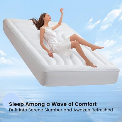 Waterproof Mattress Pad Full, Quilted Fitted Full Mattress Protector