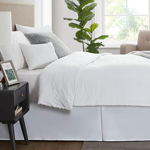 Nestl White Bed Skirt King Size - King Bed Skirt 14 Inch Drop - Brushed Microfiber Bed Skirts - Hotel Quality Pleated Bed Skirt - Shrinkage & Fade Resistant (Pack of 2)