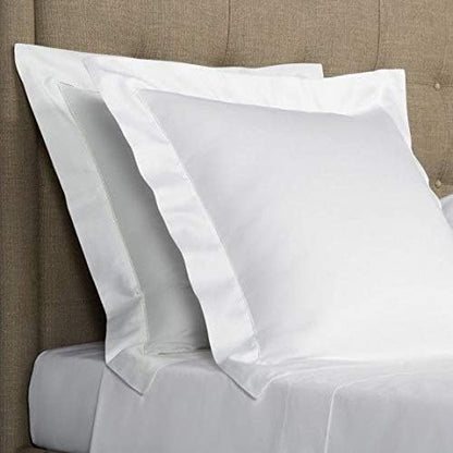 Euro Sham Covers 28x28 Set of 2 White 600 Thread Count 100% Egyptian Cotton Pack of 2 Euro 28x28 Pillow Cover Cushion Cover Cases Soft Skin Friendly European Size Decorative Square Pillow Shams