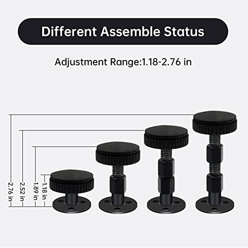 LveSunny 4Pcs Headboard Stoppers for Wall, Adjustable Headboard Stoppers, Bed Noise Stopper for Headboard, Couch, Bed Wall Bumper, Wall Protector, Easy to Install(1.18-2.52In) (Large)