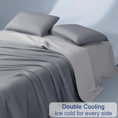 Vielit Cooling Comforter Queen Size for Hot Sleepers & Night Sweats, Luxury Lightweight Cooling Blanket, Soft Dual-Sided Breathable Summer Comforter,Q-Max>0.425,Machinewashable,90x90,Grey