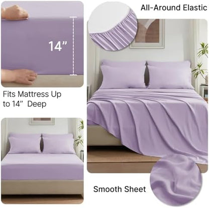 Anluoer California King Comforter Set, 7 Piece Bed in a Bag Bedding Set