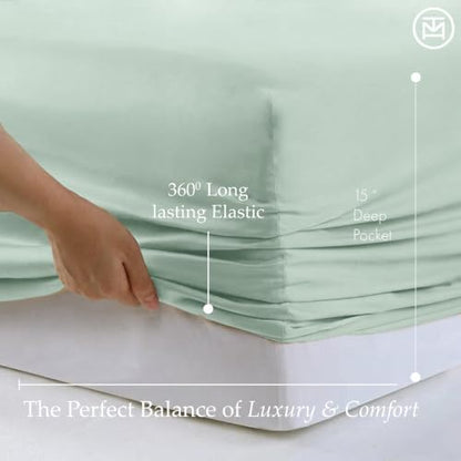 Threadmill 600 Thread Count Cotton Twin Sheet Set, Sateen, 3-Piece, Cooling