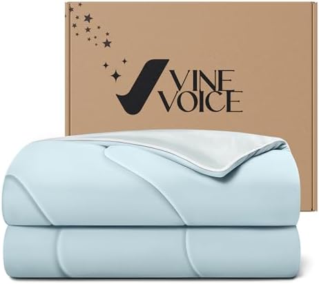 Cooling Comforter for Hot Sleepers, Queen 90x90, Light Blue