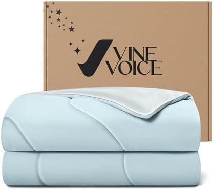 Cooling Comforter for Hot Sleepers, King 106x90, Light Blue