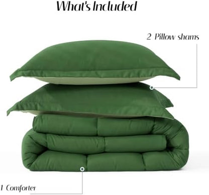 HIG 3pc Green Twin/Twin XL Bedding Comforter Set Duvet Insert Blanket