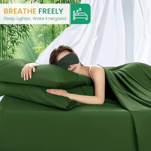 SONORO KATE 100% Viscose Derived from Bamboo_Sheets Queen Size,4PC
