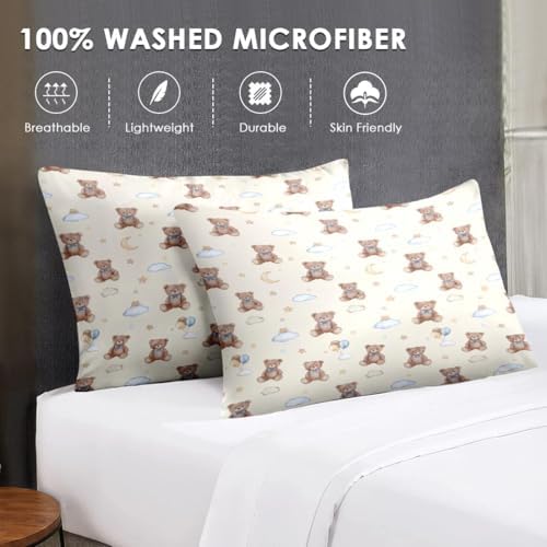 WeCozy Full Comforter Set with Sheets, 7 Pieces Cute Bear Bedding