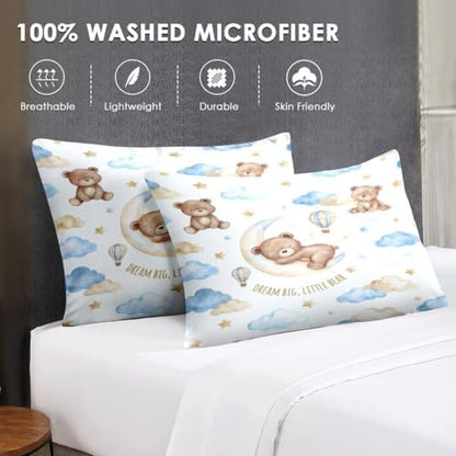 WeCozy Full Comforter Set with Sheets, 7 Pieces Bear Cloud Bedding