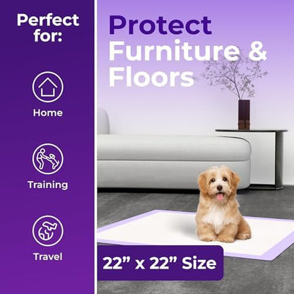 GREEN LIFESTYLE Pee Pads - Super Absorbent & Leak-Proof Pee Pads for Dogs - Puppy Pads - Waterproof Dog Pads, Dog Training Pads for Cats, Rabbits (Pack of 40 - 22x22)