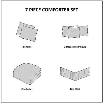 Madison Park Deluxe Hotel Style Comforter Set, 7PC Cal King Bedding Set