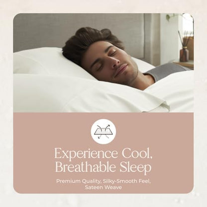 100% Organic Cotton Pillow Cases Standard Size Set of 2-100% Cotton Pillowcases GOTS Certified 300 Thread Count - Naturally Cooling Comfortable Breathable & Soft Pillow Cases (Natural, Standard)