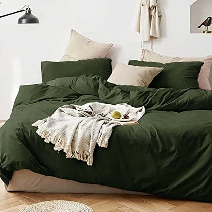 Comforter Set Twin/Twin XL Size Dark Olive Green 2 Piece