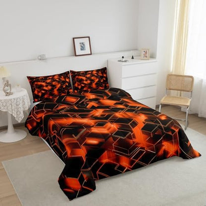Feelyou Honeycomb Hexagonal Comforter Set Toddler Size Kids Boys Girls