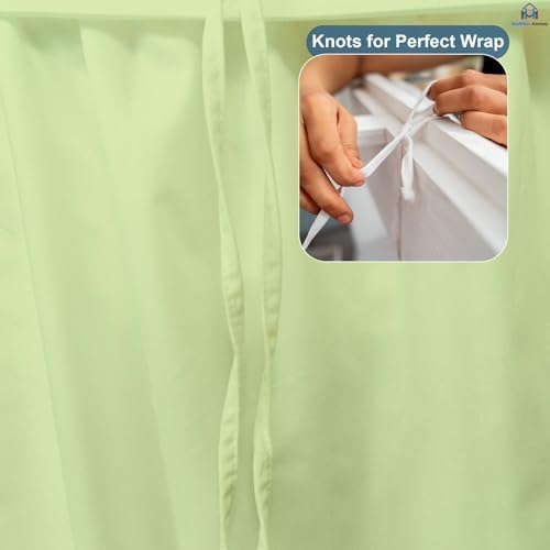 Mattress-Homes Ruffled Dorm Bed Skirt, Twin XL, 34-Inch Drop, Tailored with Split Corners, Sage Dust Ruffle for Lofted College Beds, Twin Extra Long Dorm Bedding Essential