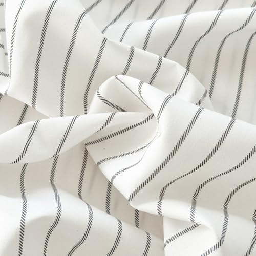 NSNLGSGC Black & White Striped Duvet Cover Set, Queen