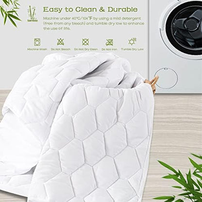 GRT Twin XL Mattress Protector Waterproof, Mattress Pad Rayon from Bamboo