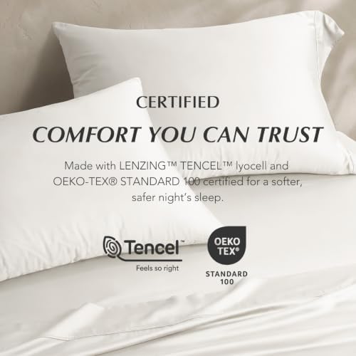 EverGrace Tencel™ Sheet Set, Breathable & Cooling, Cal.King, Bright White