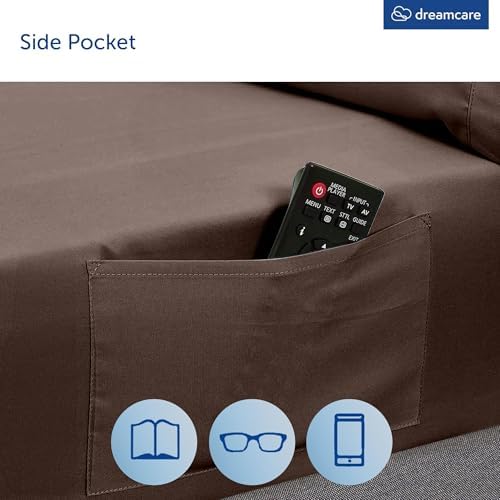 DREAMCARE California King Sheet Sets - 6 pcs Breathable Cooling Sheets