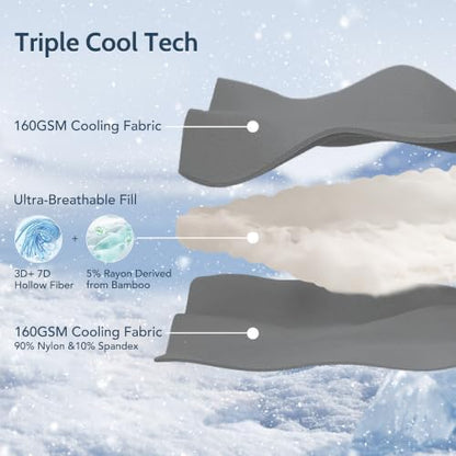 Cooling Comforter King/Cali King Size with Japanese Double-Sided Cold Tech