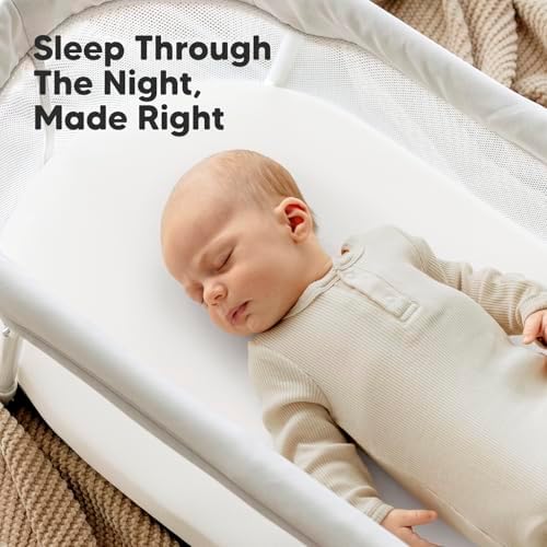 2pk Organic Baby Bassinet Sheets Boys, Girls, Fitted Sheet (Soft White)