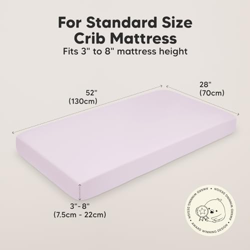 KeaBabies 2pk Organic Cotton Crib Sheets for Boys Girls 52x28, Thistle