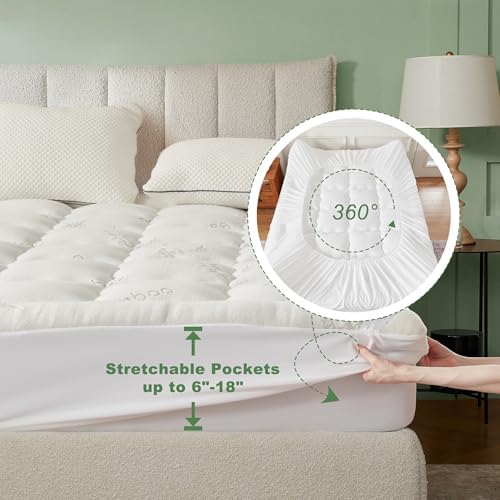 BEDLORE RV Queen Mattress Topper , Pillow Top Mattress Pad