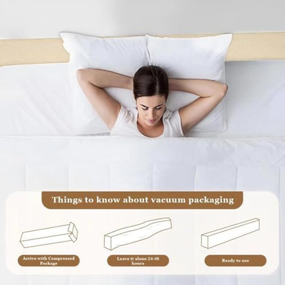 Bed Gap Filler, Beige, 78"x8"x10", King