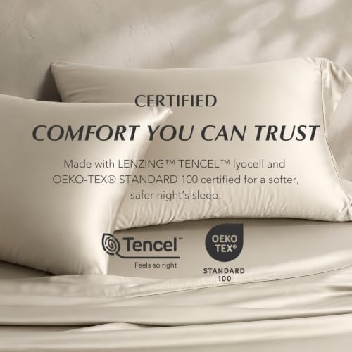 EverGrace Tencel™ Sheet Set, Breathable & Cooling, King, Bone