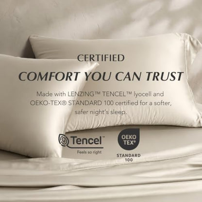 EverGrace Tencel™ Sheet Set, Breathable & Cooling, King, Bone