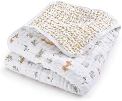 aden + anais Essentials Dream Blanket, Muslin Baby Blankets for Girls & Boys, Ideal Lightweight Newborn Nursery & Crib Blanket, Unisex Toddler & Infant Bedding, Shower & Registry Gift, Giraffe Safari