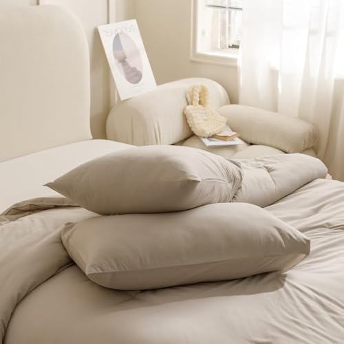 ROSGONIA Alaskan King Comforter, Oatmeal, 136x120 Soft Bedding Quilt