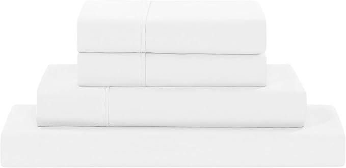 Modern Threads Soft Microfiber Solid Sheets - Luxurious Microfiber Bed Sheets - Includes Flat Sheet, Fitted Sheet with Deep Pockets, & Pillowcases White California King