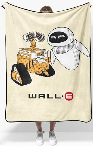 Jay Franco Kids Plush Throw Blanket – Soft & Cozy Fleece Throw for Bedroom & Couch Décor, Official Licensed Product, Beige - Wall-E, 40x50 - Travel Blanket