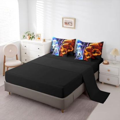 Erosebridal Baseball Soccer Basketball Football Comforter Set with Sheets -