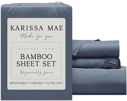 KARISSA MAE Luxury Bamboo Viscose Twin Size Sheet Set