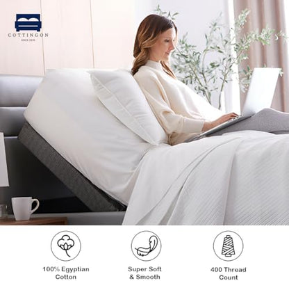 1 Piece Top Split King Fitted Sheet for Adjustable beds, 34" Split, White