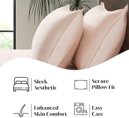 |Twin Size Sheet Set | Organically Grown | Ultra Soft & Cooling |100% Viscose | 15" Deep Pocket [Vintage Pink]
