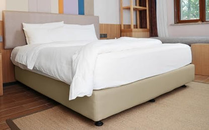 ALYVIA SPRING Twin Box Spring Cover Jersey Knit Stretchy, Taupe