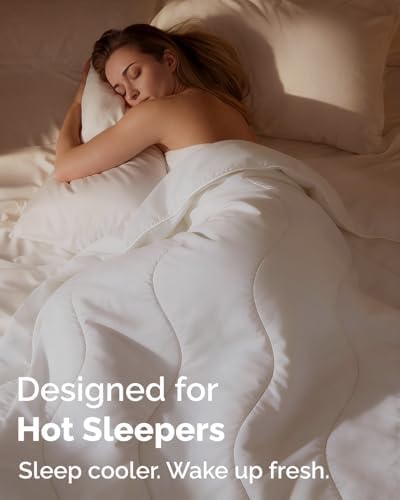 Cooling Comforter Queen Size - Cooling Blanket - 90x90 (White)