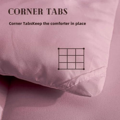DOWNCOOL Comforters King Size, Light Pink Duvet Insert, Lightweight Quilt
